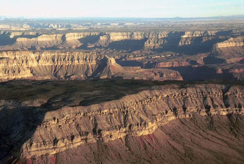 Aerial view looking at the North side of the Grand Canyon within the proposed Grand Canyon- Parashant National Monument