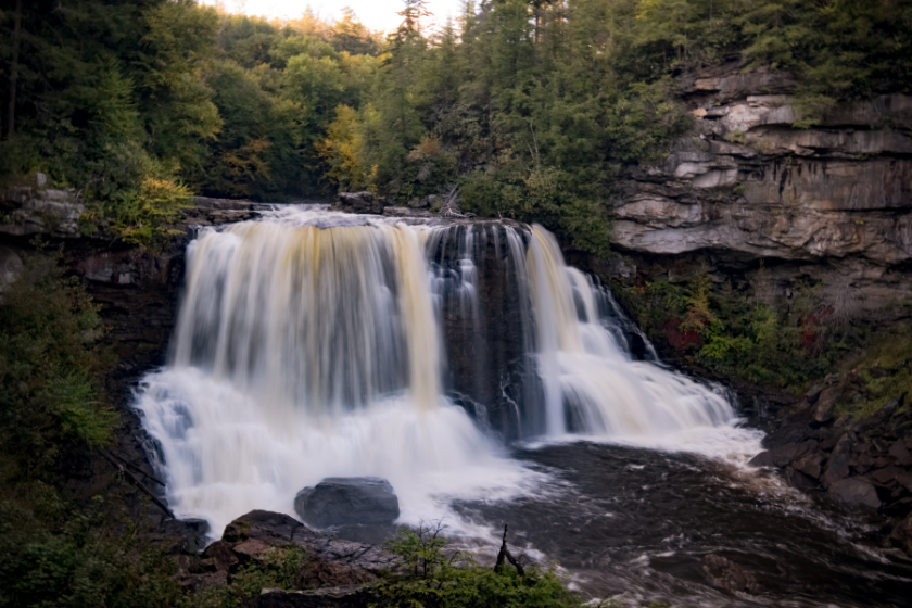 view of blackwater falls at blackwater falls state park