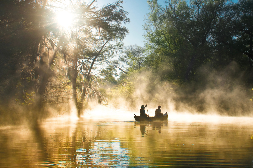 Everglades National Park - canoeing in mist