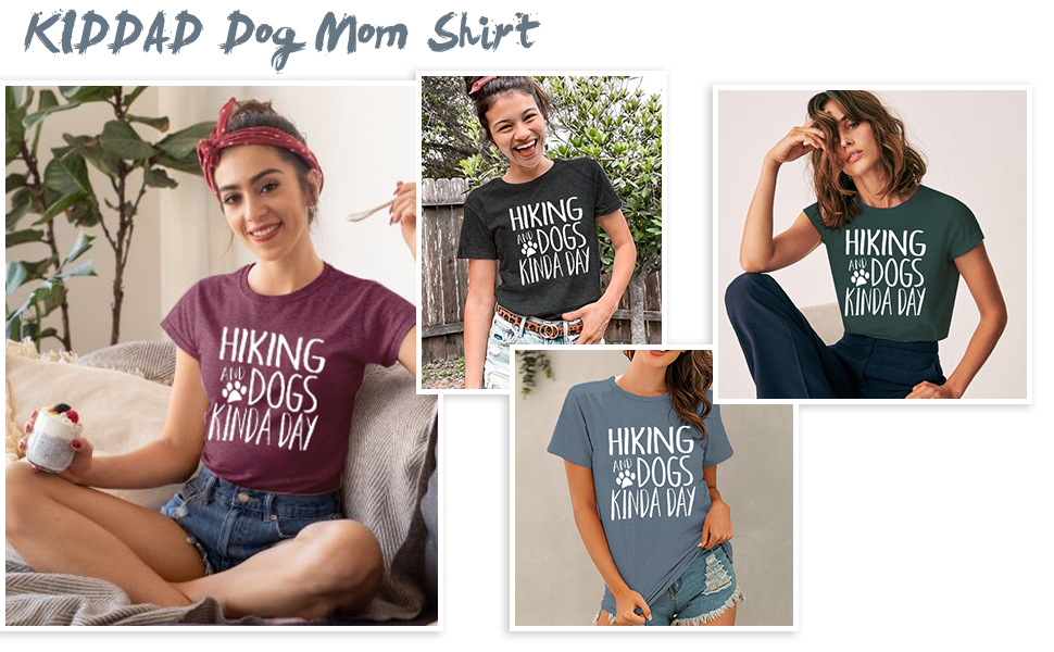 Dog Mom Shirt Women Dog Paw Graphic T Shirts Casual Dog Mom Gifts Tee Cute Summer Short Sleeve Tops