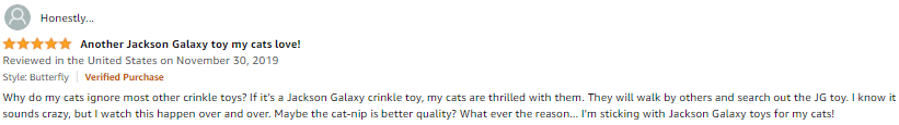 crinkle cat toy