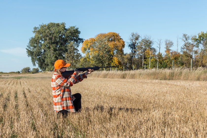 woman duck hunting.