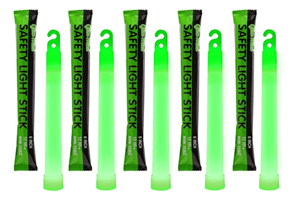 12 Ultra Bright Glow Sticks - Emergency Light Sticks for Camping Accessories, Parties, Hurricane Supplies, Earthquake, Survival Kit and More - Lasts Over 12 Hours (Green)