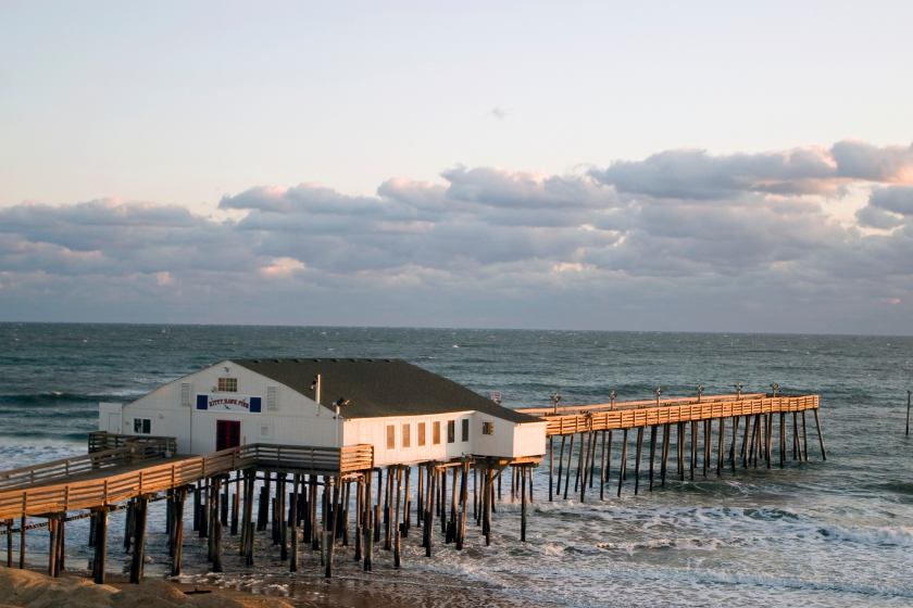 The Kitty Hawk Pier at sunrise