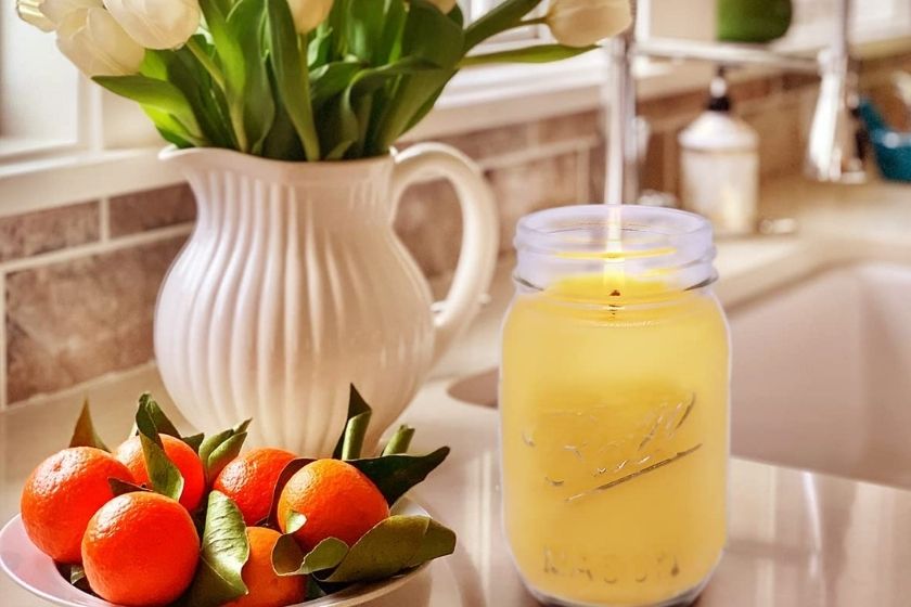 mason jar— mosquito repellent candles