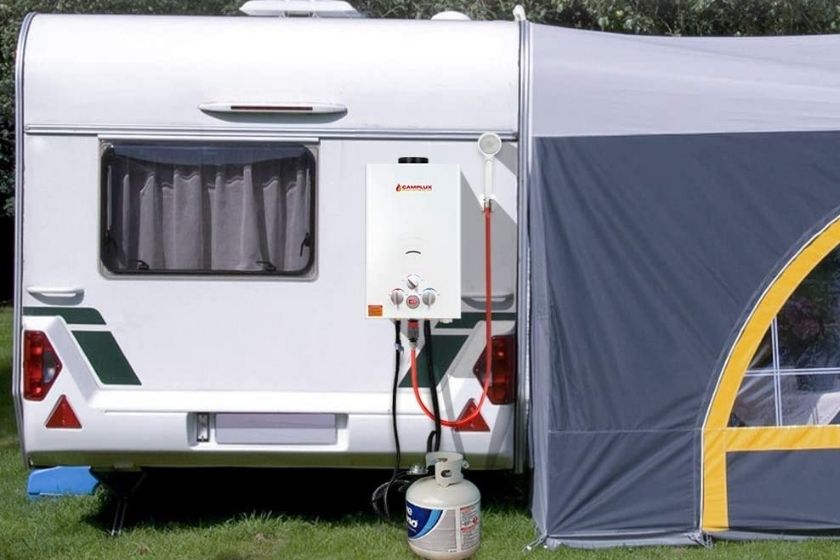 portable water heater on RV