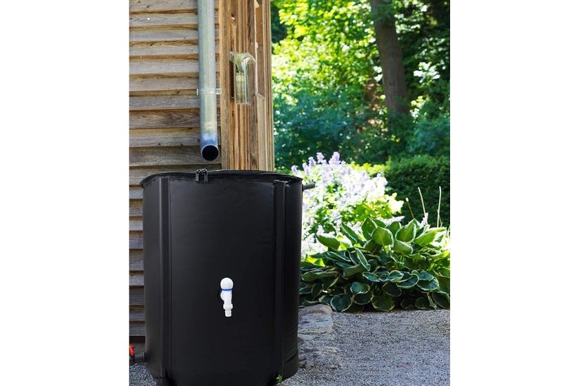 52-gallon water storage barrel for catching rain