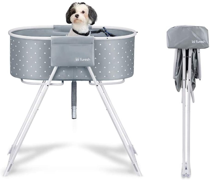 Elevated Folding Dog Bath Tub