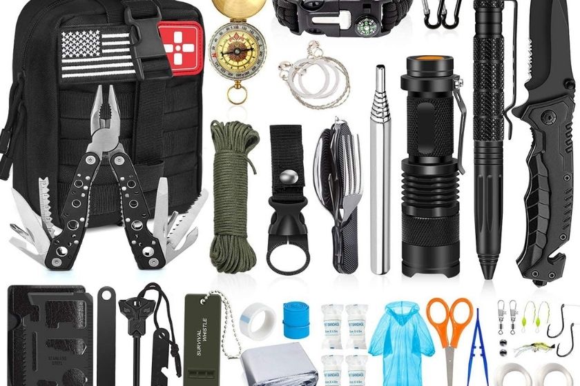 200-piece survival kit with first aid kit and tools