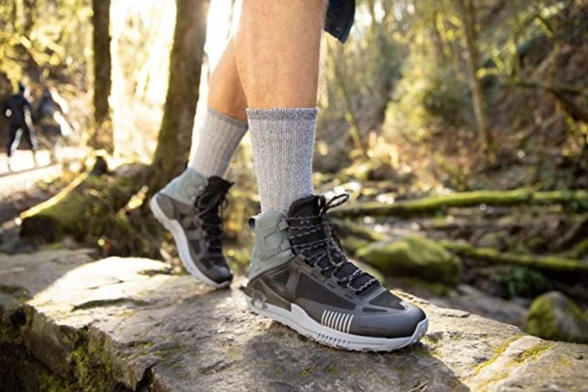 fast-drying gray boot socks to use as survival clothing