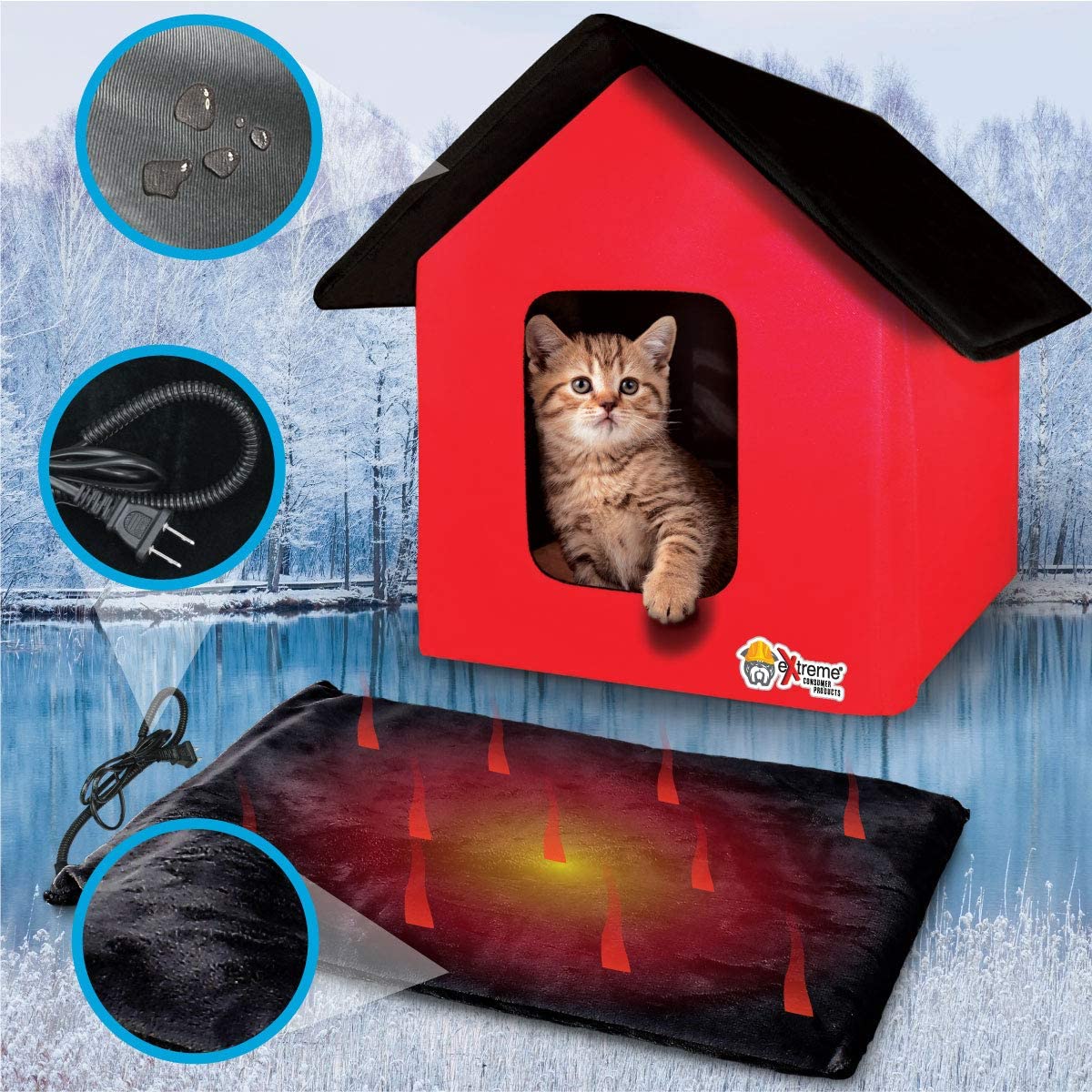 heated cat house outdoor