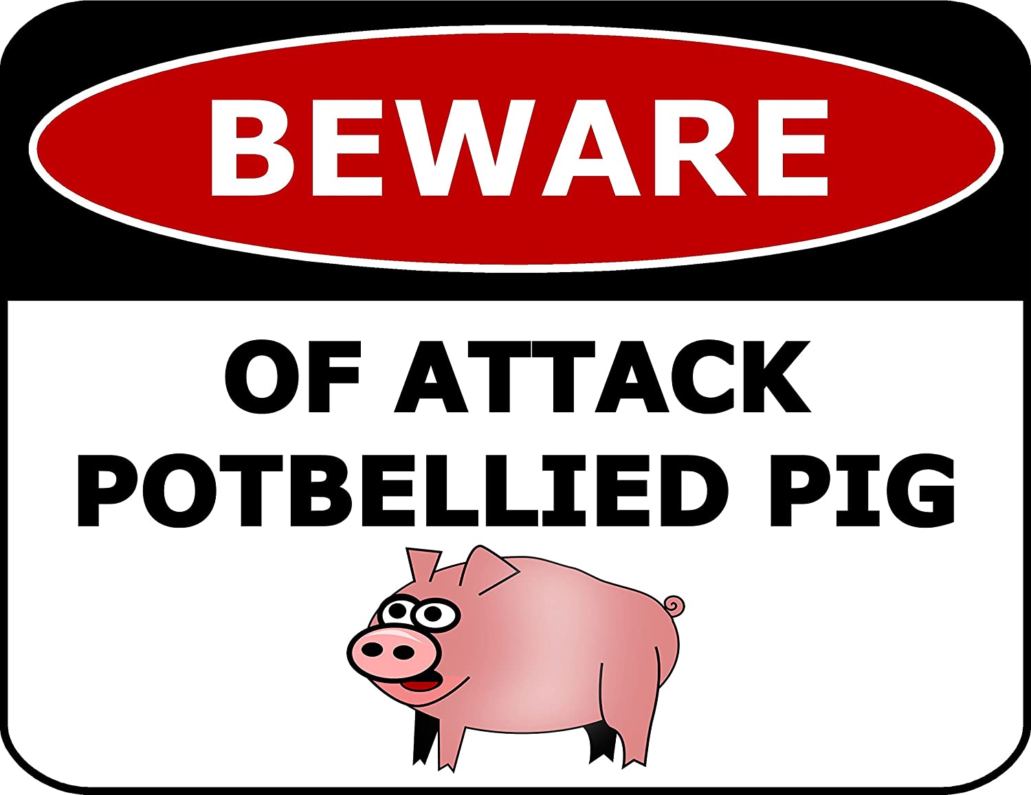 funny beware of pig sign