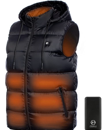Foxelli Heated Vest - Lightweight USB Rechargeable Heated Vest for Men with Battery Included
