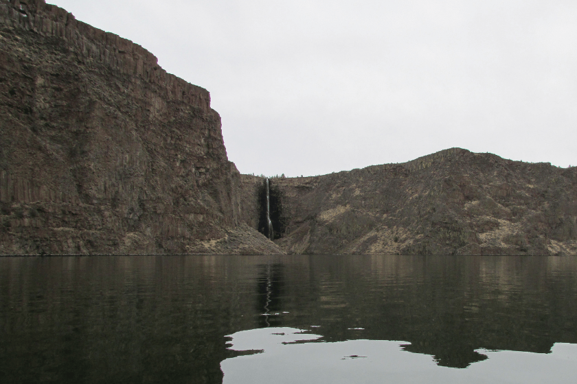 Cove Palisades State Park in eastern Oregon. Taken at the waterfall with reflections in the water.