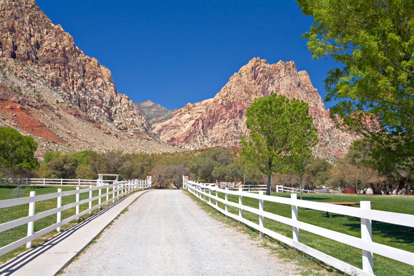 Red Rock Canyon Hills seen from Hughes Ranch, Nevada