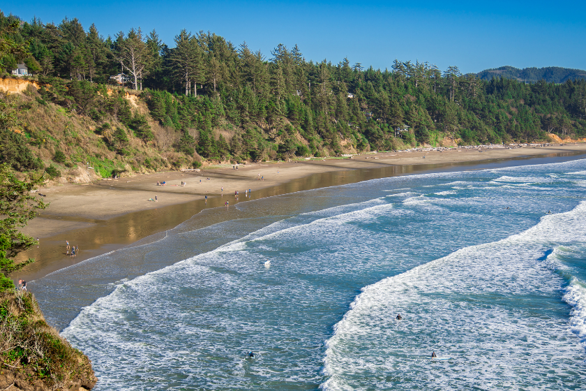 This photo was taken near the Devils Punch Bowl looking out over Beverly Beach off the Oregon Coast Highway 101.