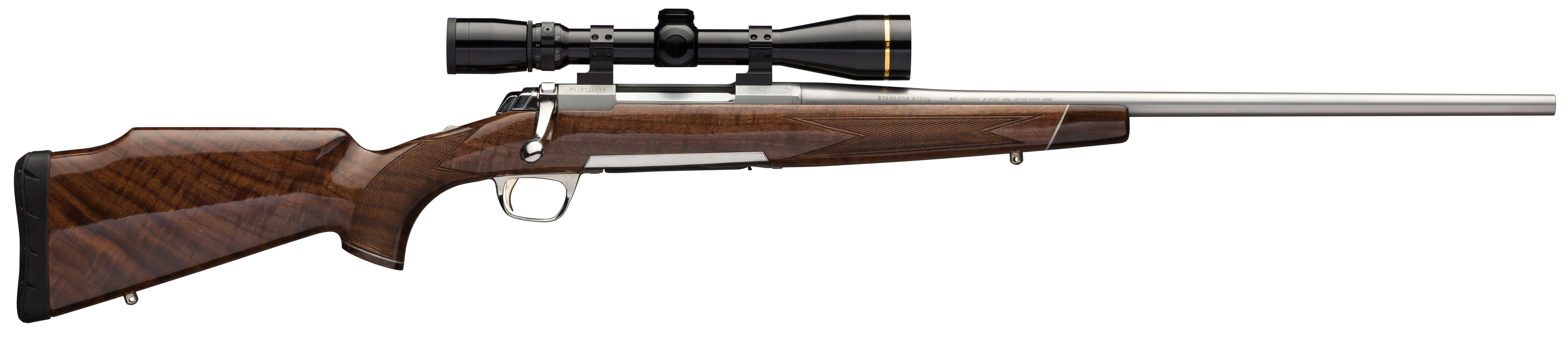 A Browning rifle chambered for 22-250 Remington