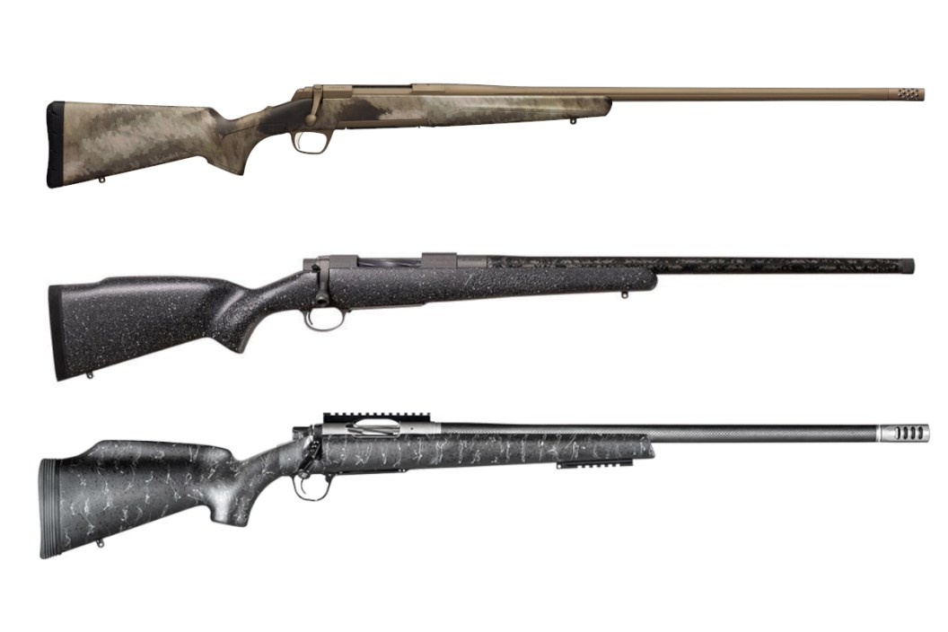 Three hunting rifles chambered for 26 Nosler