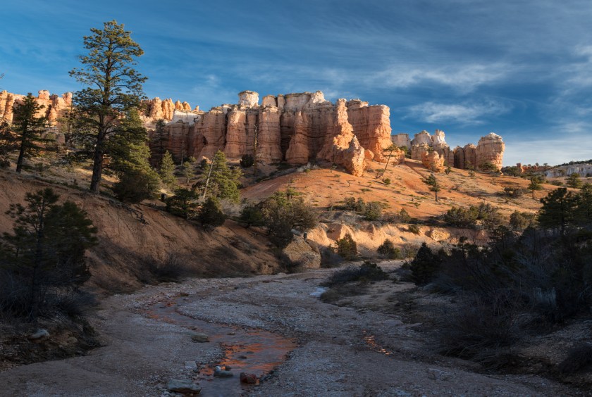 Sunrise in Bryce Canyon State Park, Utah. Photographed at the Mossy Cave area of the park.