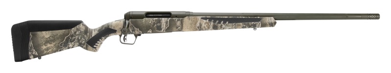 A savage Rifle chambered in 280 Ackley Improved.