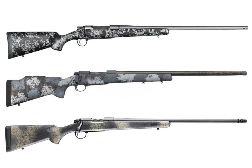 Three hunting rifles chambered for 28 Nosler