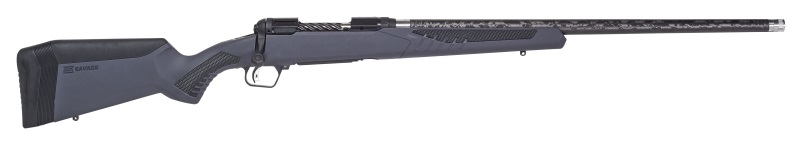 A Savage rifle chambered in 28 Nosler