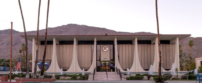 UNITED STATES - JANUARY 21: The Coachella Valley Savings and Loan No. 3 building, Palm Springs, California