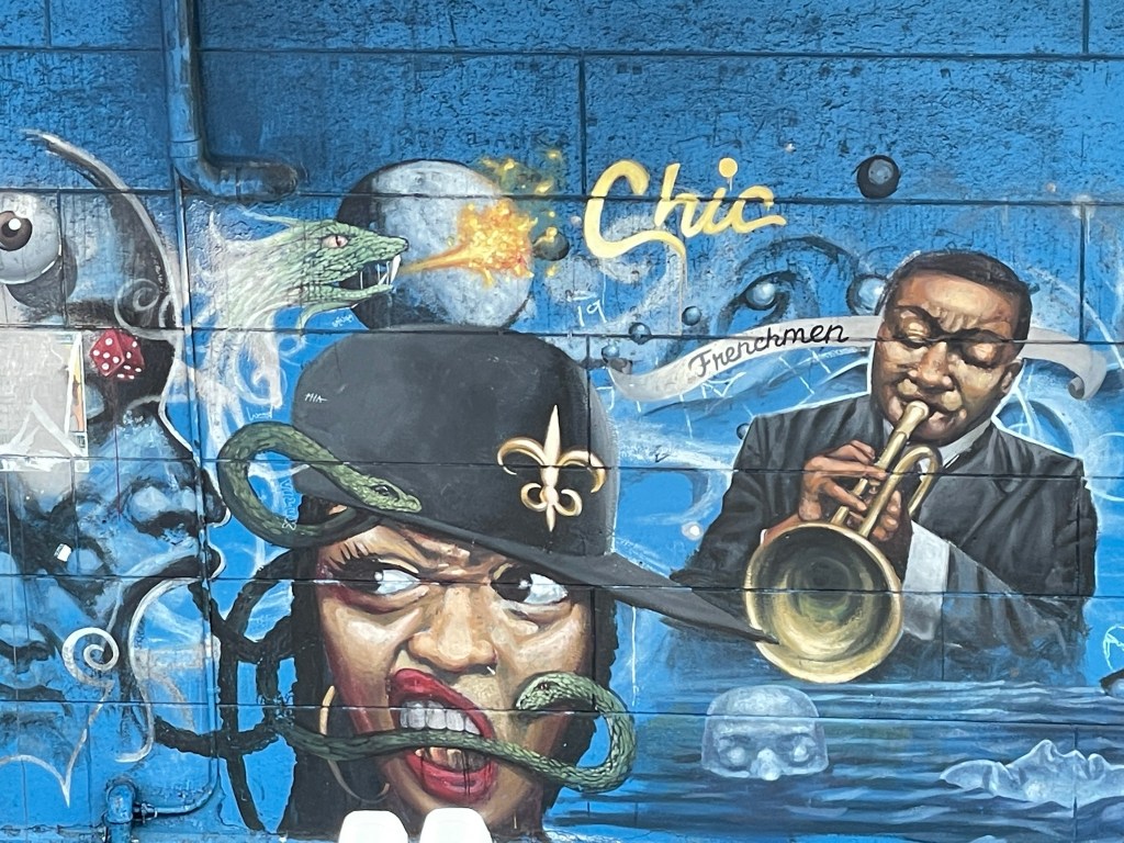 A mural in Frenchman St., New Orleans