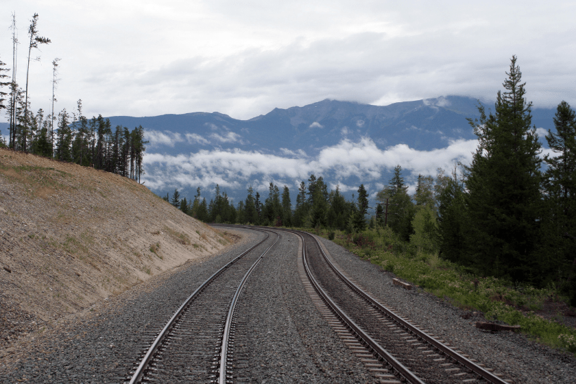 Climbing into the Rockies from Jasper on the Rocky Mountaineer