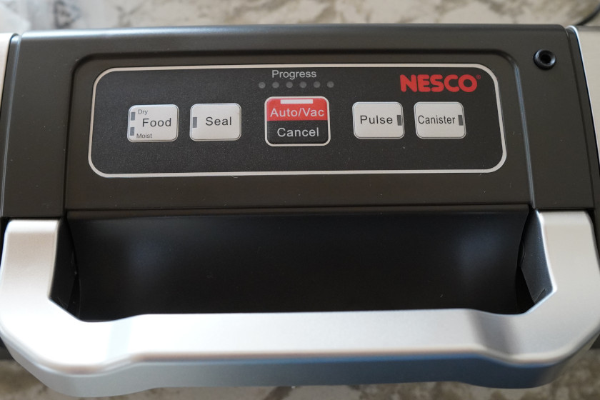 The Nesco Deluxe Vacuum sealer food machine.