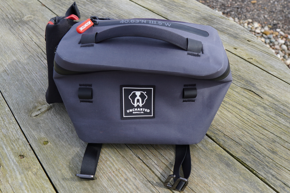 The Uncharted Supply Park Pack sitting on a table.