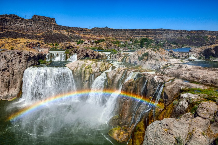 Shoshone Falls is located on the Snake River in southern Idaho. The main fall is 700' high and is considered by many to be 'Niagara of the West'. 