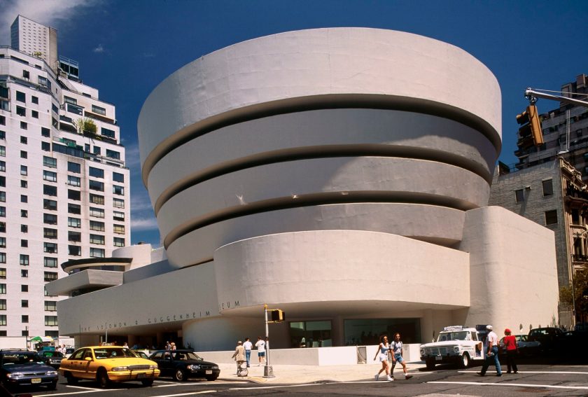 USA: New York, the Guggenheim Museum. USA: New York, le musée Guggenheim.