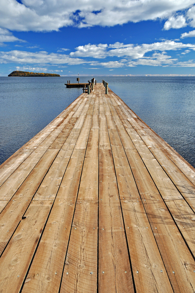 Dock on Lake Superior at Grand Portage National Monument, Minnesota