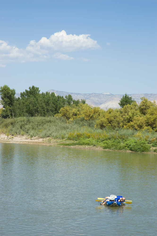 Raft on the Colorado River near Grand Junction, Colorado
