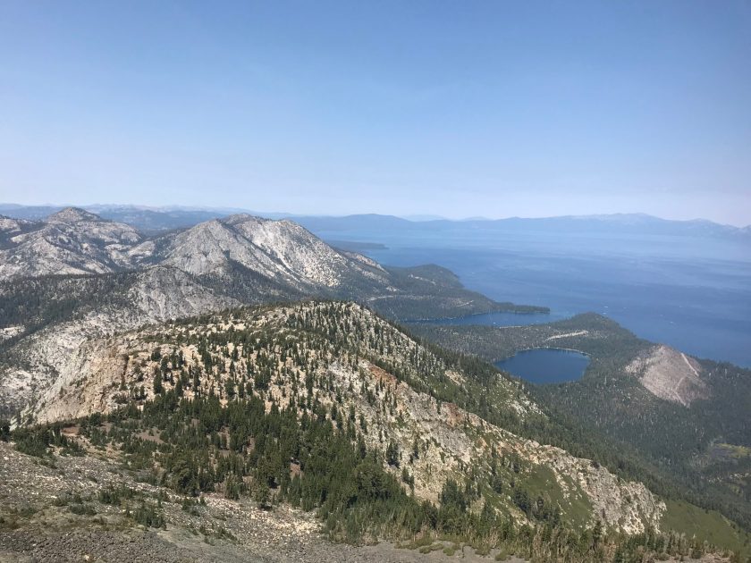 Top of Mount Tallac overlooking Lake Tahoe