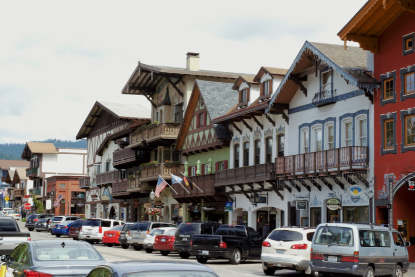 Enjoy the view of downtown Leavenworth in Washington State.