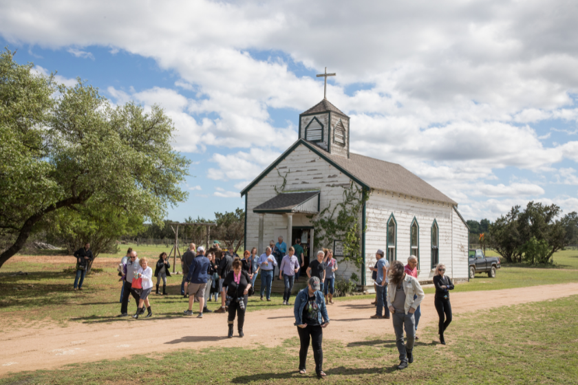 A general view of atmosphere during a sneak preview of Willie Nelson's new album 'Ride Me Back Home' during a taping for SiriusXM's Willie's Roadhouse at Luck Ranch on April 13, 2019 in Spicewood, Texas.