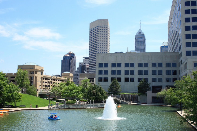 Canal in Indianapolis,IN,USA