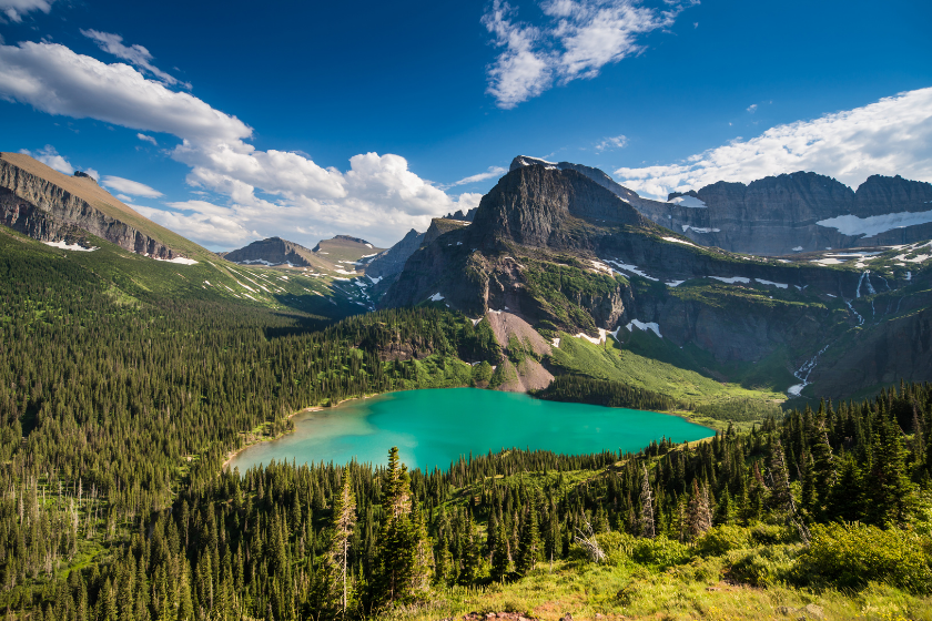 Grinnell Lake in Glacier National Park