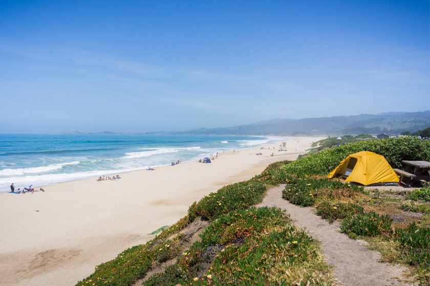 how to camp on beach