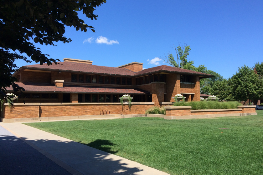 View of Frank Lloyd Wright's Darwin Martin House Complex in Buffalo, New York.