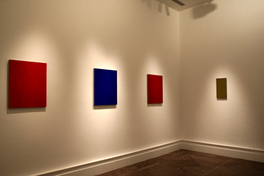 This photograph shows some painting by Alfonso Fratteggiani Bianchi at the Albright-Knox Art Gallery in Buffalo, NY, USA.