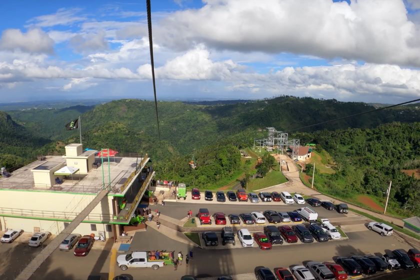 pov of ziplining