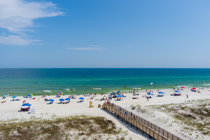 Cotton Bayou public beach in Orange Beach, Alabama