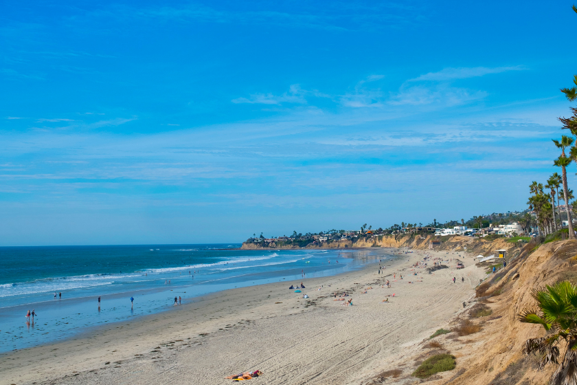 Looking North from the pier in Pacific Beach, San Diego California