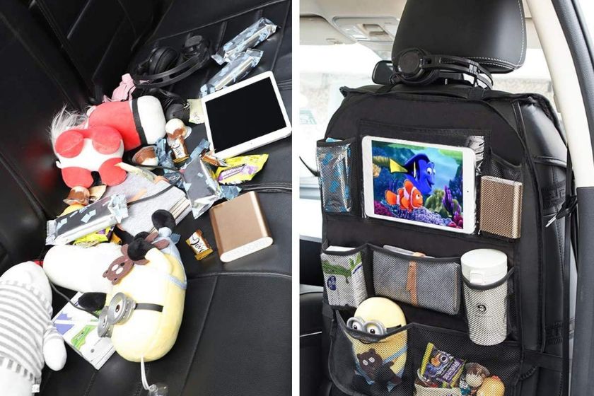 back seat organizer — products for road trips