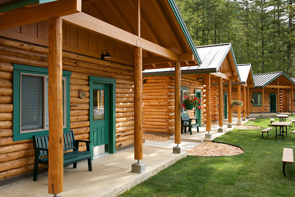 pictures of log cabin lodging 