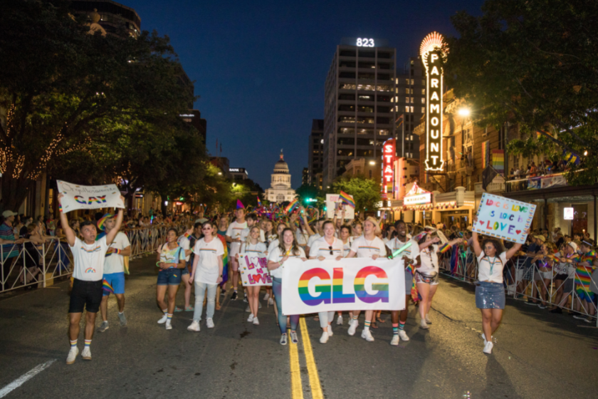 GLG employees march in the 2019 Austin Pride Parade on August 10, 2019 in Austin, Texas