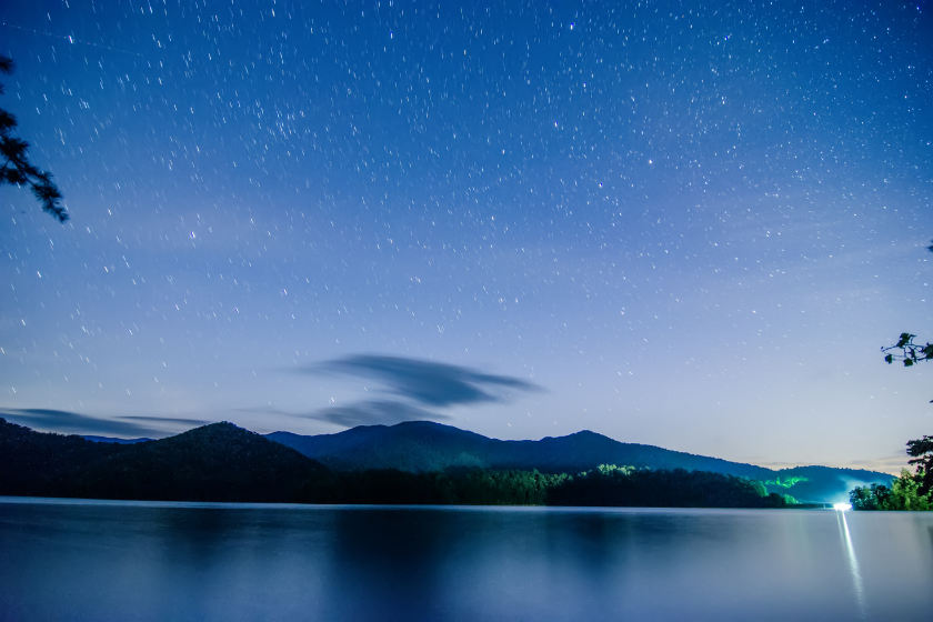 lake santeetlah in great smoky mountains north carolina